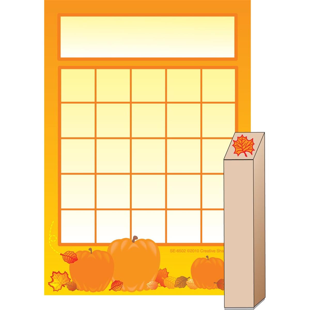 SE-6521 3.5 x 5 in. Progress Pads & Stamp Set, Pumkin - 35 Sheets per Pack