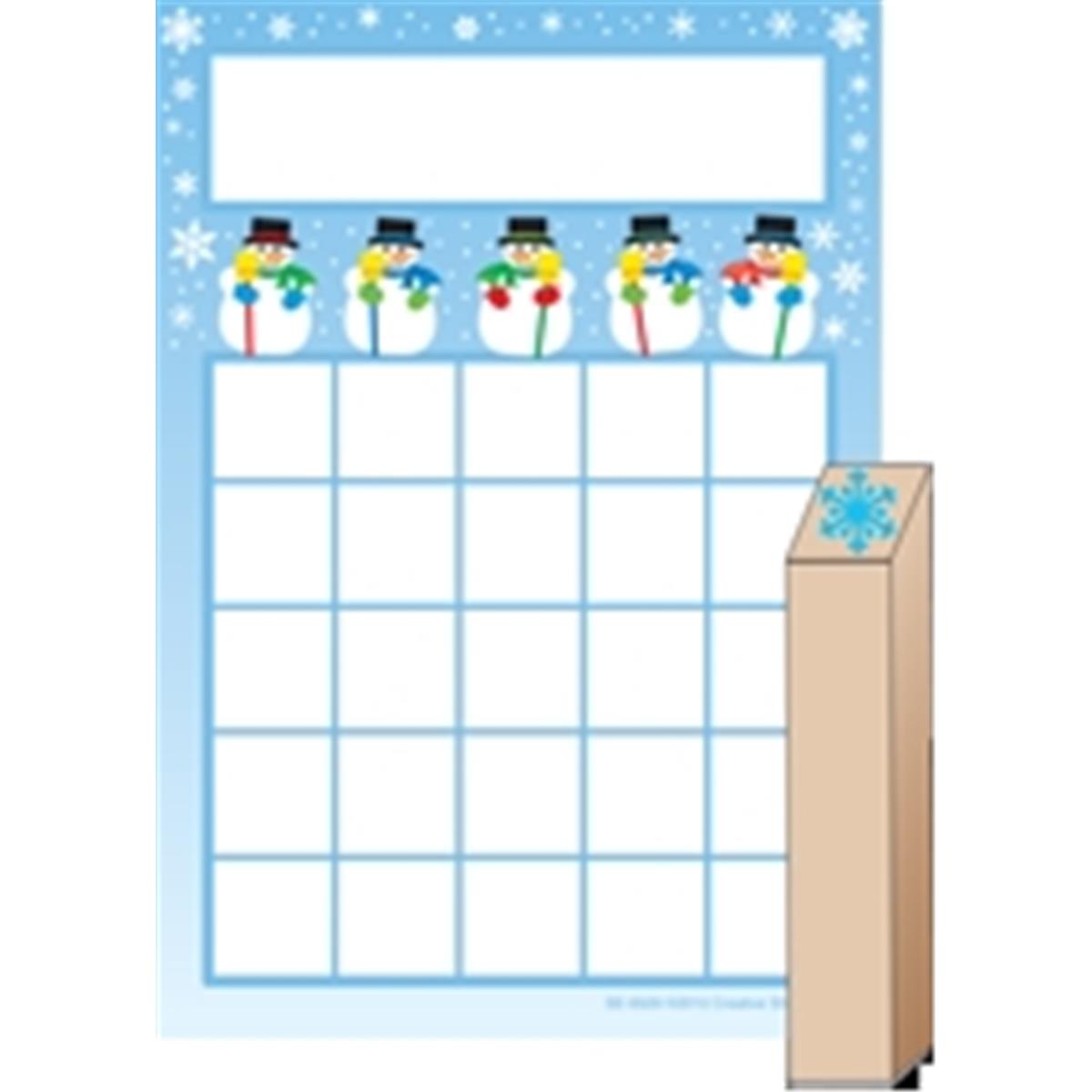 SE-6522 3.5 x 5 in. Progress Pads & Stamp Set, Snowmen - 35 Sheets per Pack