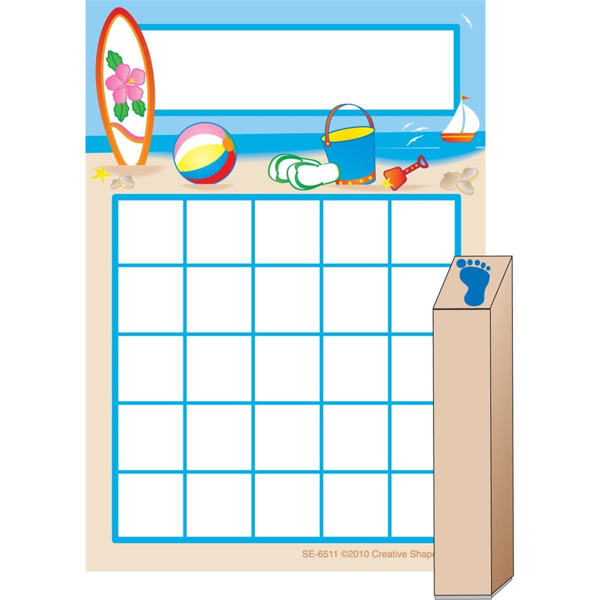 SE-6525 3.5 x 5 in. Progress Pads & Stamp Set, Beach - 35 Sheets per Pack