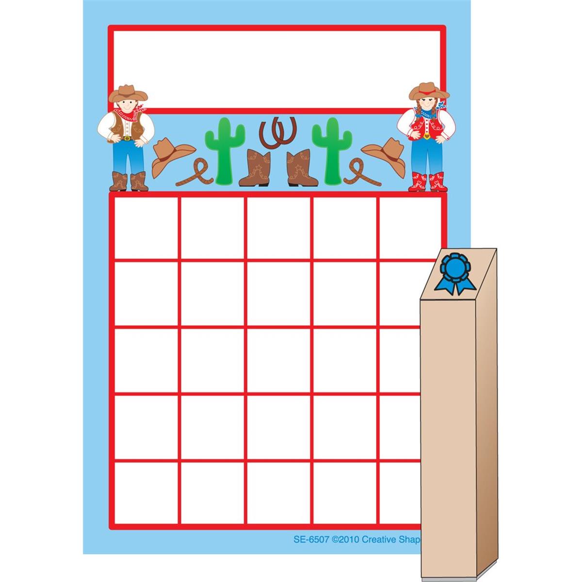 SE-6526 3.5 x 5 in. Progress Pads & Stamp Set, Wild West - 35 Sheets per Pack