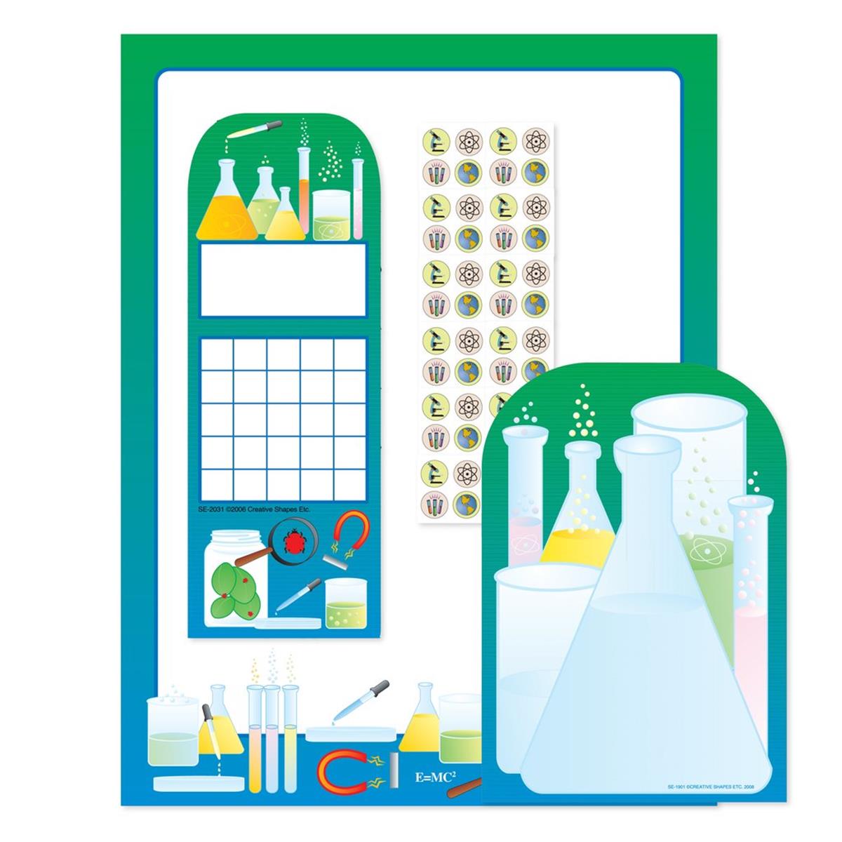 Picture of Creative Shapes Etc SE-7114 11 x 8.5 in. Stationery Set - Science Lab