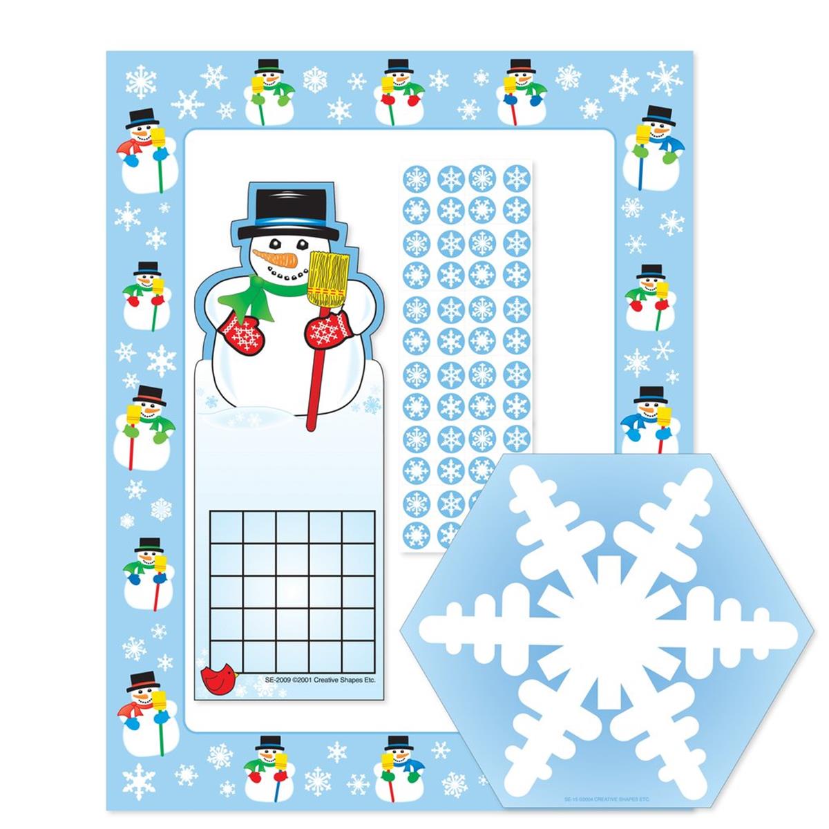 Picture of Creative Shapes Etc SE-7126 11 x 8.5 in. Stationery Set - Snowmen