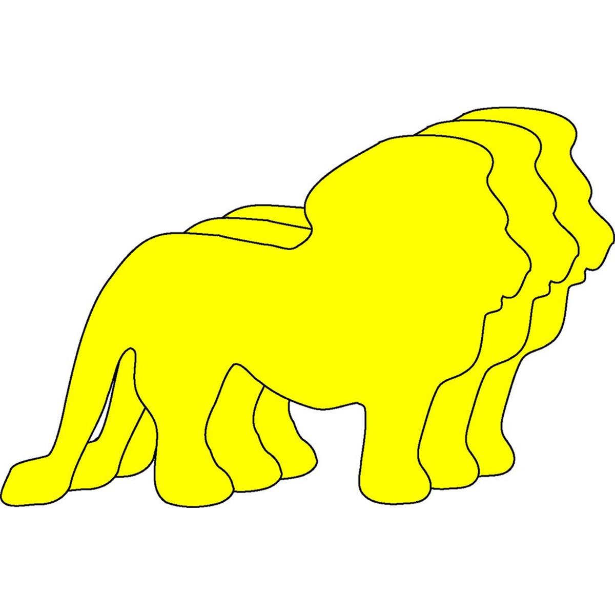Picture of Creative Shapes Etc SE-7316 5.43 x 7.25 in. Small Single Color Foam Cut-Outs&#44; Lion - 15 Sheets per Pack