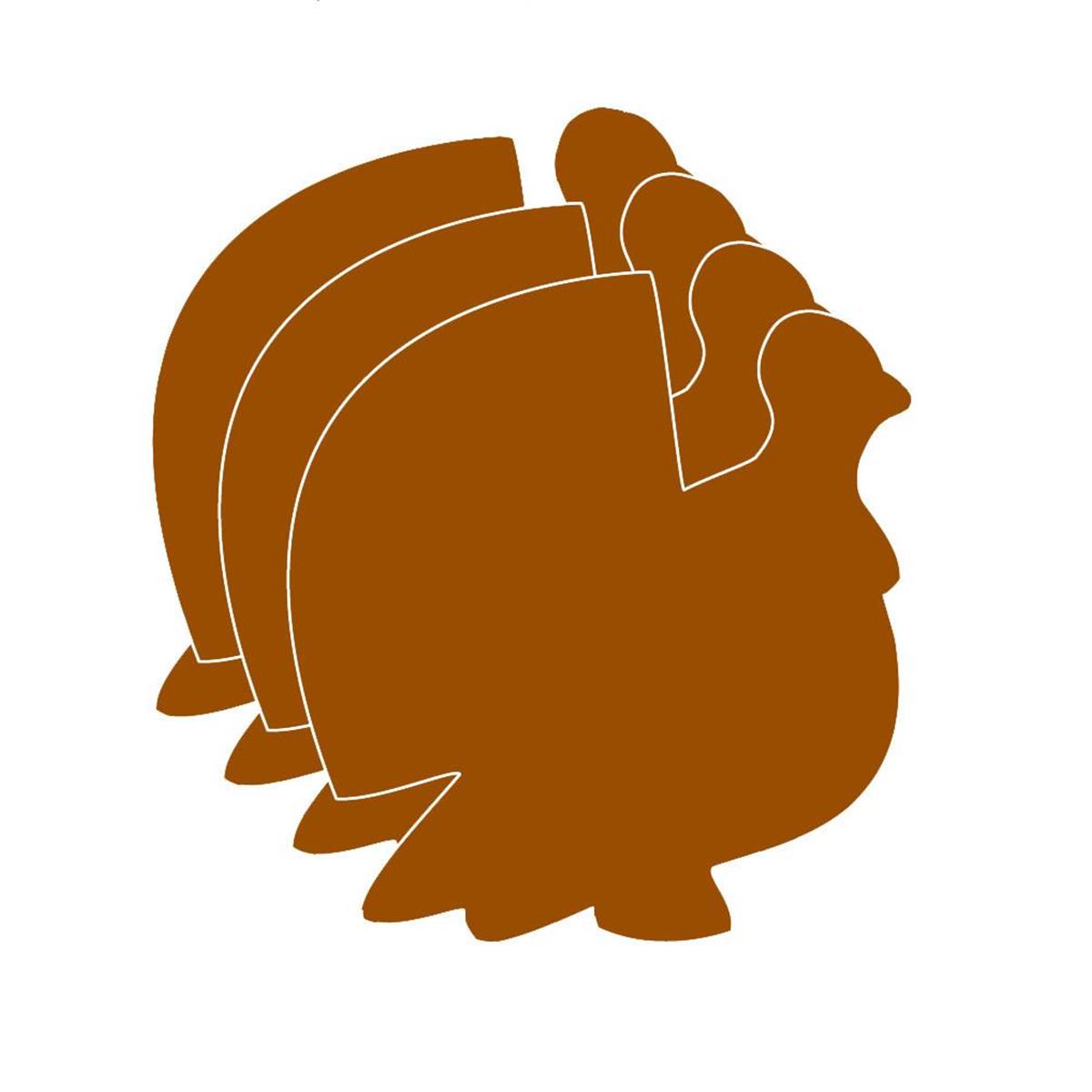 Picture of Creative Shapes Etc SE-7356 4.5 x 4 in. Small Single Color Foam Cut-Outs&#44; Turkey - 15 Sheets per Pack