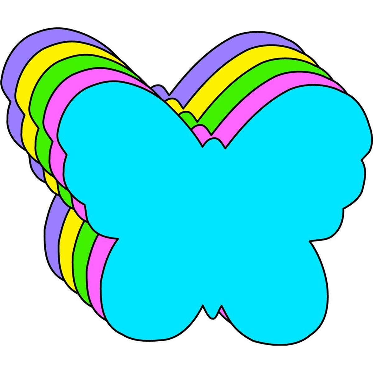 Picture of Creative Shapes Etc SE-7363 4.5 x 4 in. Small Assorted Color Foam Cut-Outs&#44; Butterfly - 15 Sheets per Pack