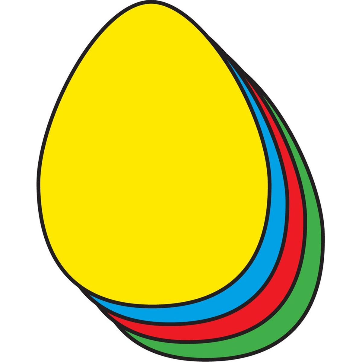 Picture of Creative Shapes Etc SE-7373 4.5 x 4 in. Small Assorted Color Foam Cut-Outs&#44; Egg - 15 Sheets per Pack