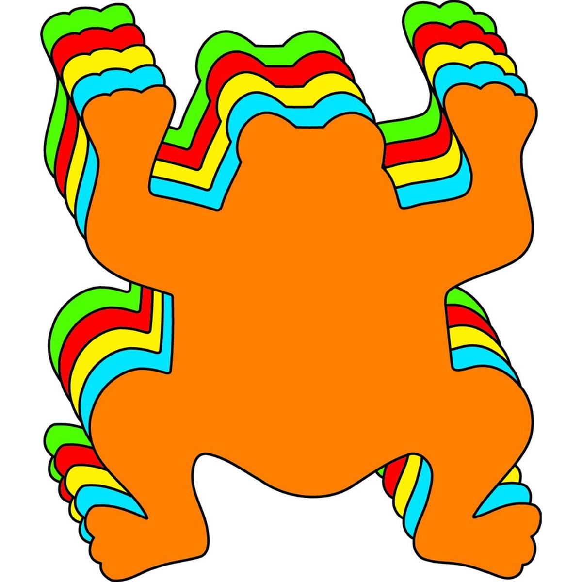 Picture of Creative Shapes Etc SE-7384 5.43 x 7.25 in. Small Assorted Color Foam Cut-Outs&#44; Frog - 15 Sheets per Pack