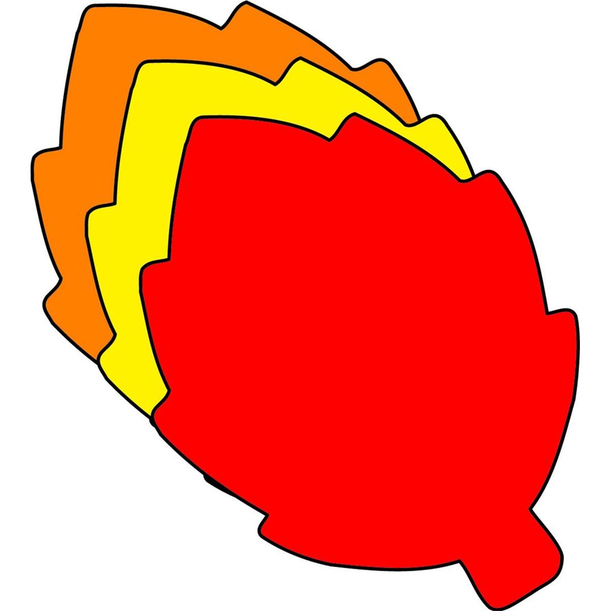 SE-7396 5.43 x 7.25 in. Small Tri Color Foam Cut-Outs, Leaf - 15 Sheets per Pack