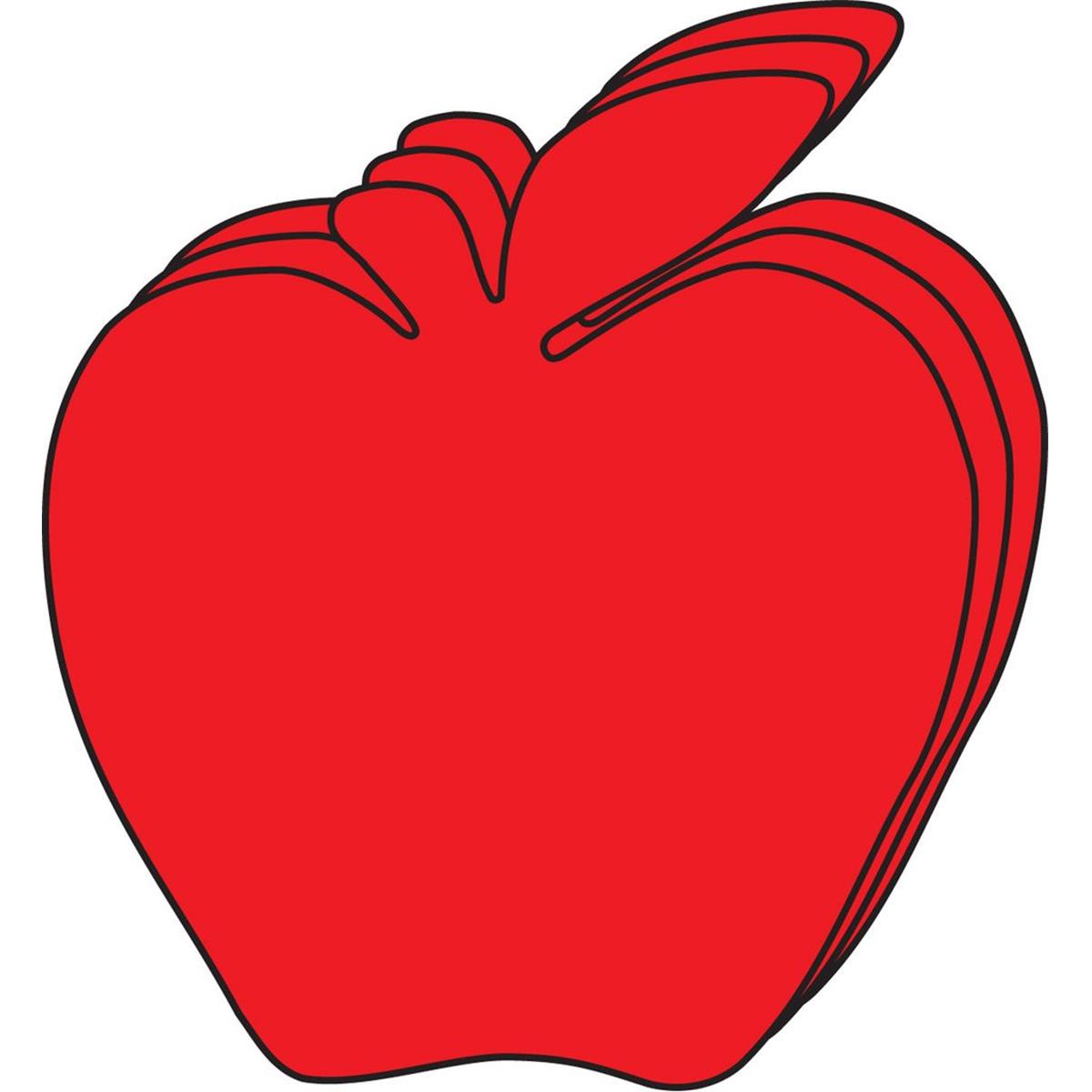 SE-7401 6 x 7 in. Large Single Color Foam Cut-Outs, Red Apple - 15 Sheets per Pack