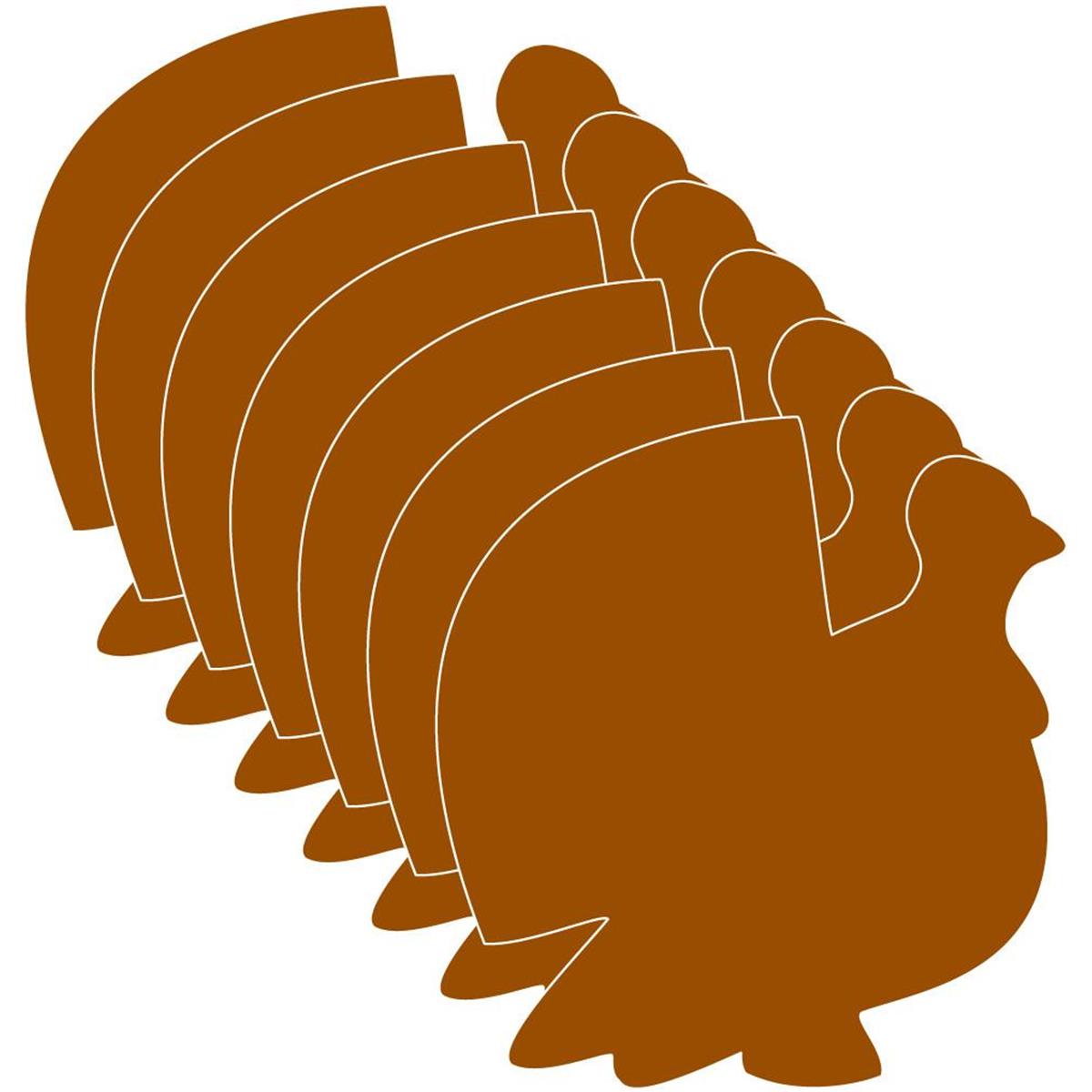 SE-7404 6 x 7 in. Large Single Color Foam Cut-Outs, Turkey - 15 Sheets per Pack