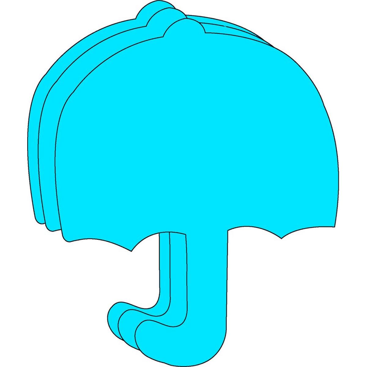 SE-7410 6 x 7 in. Large Single Color Foam Cut-Outs, Umbrella - 15 Sheets per Pack