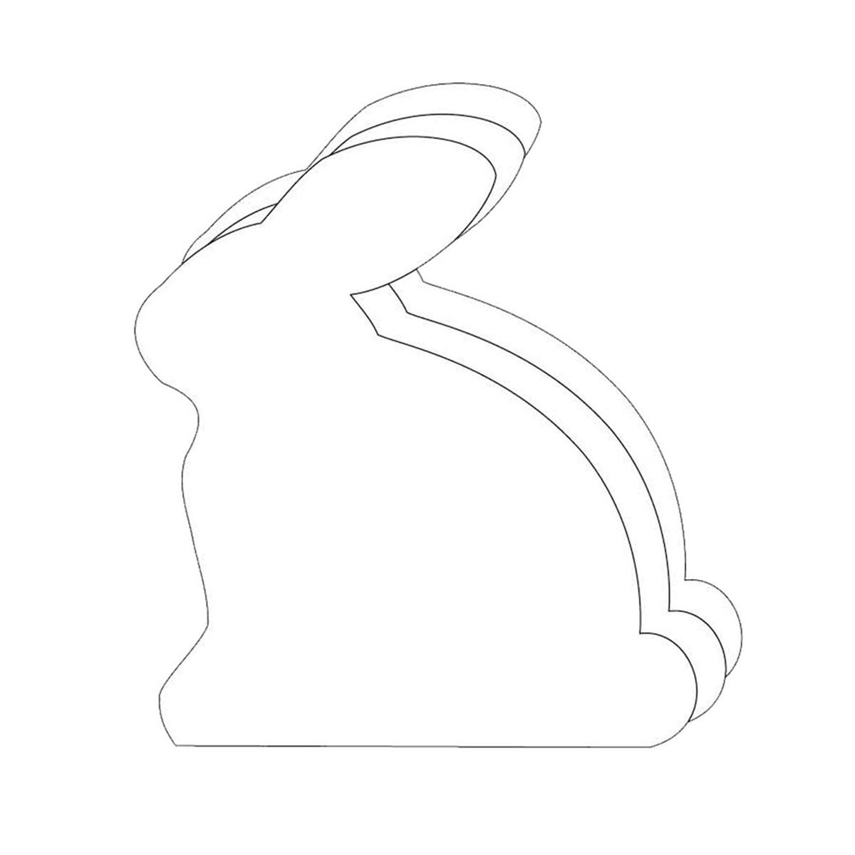 SE-7418 6 x 7 in. Large Single Color Foam Cut-Outs, Rabbit - 15 Sheets per Pack
