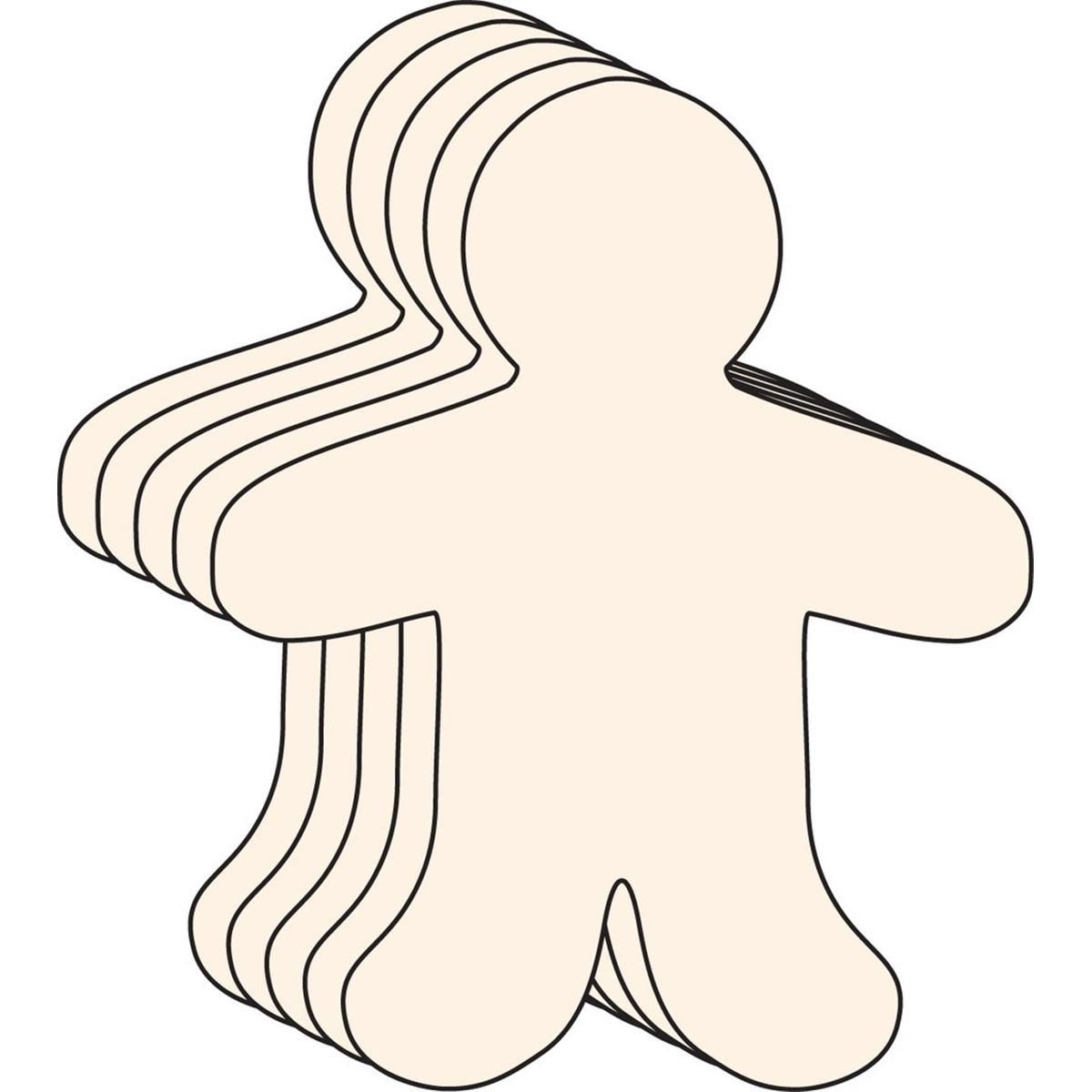 SE-7423 6 x 7 in. Large Single Color Foam Cut-Outs, Person - 15 Sheets per Pack