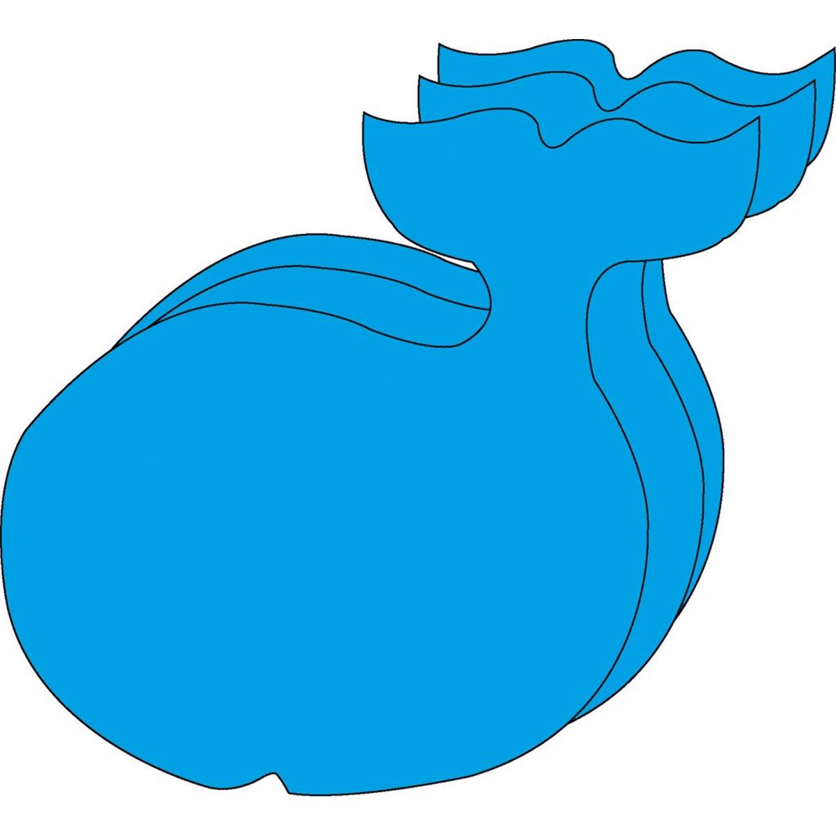 SE-7425 6 x 7 in. Large Single Color Foam Cut-Outs, Whale - 15 Sheets per Pack