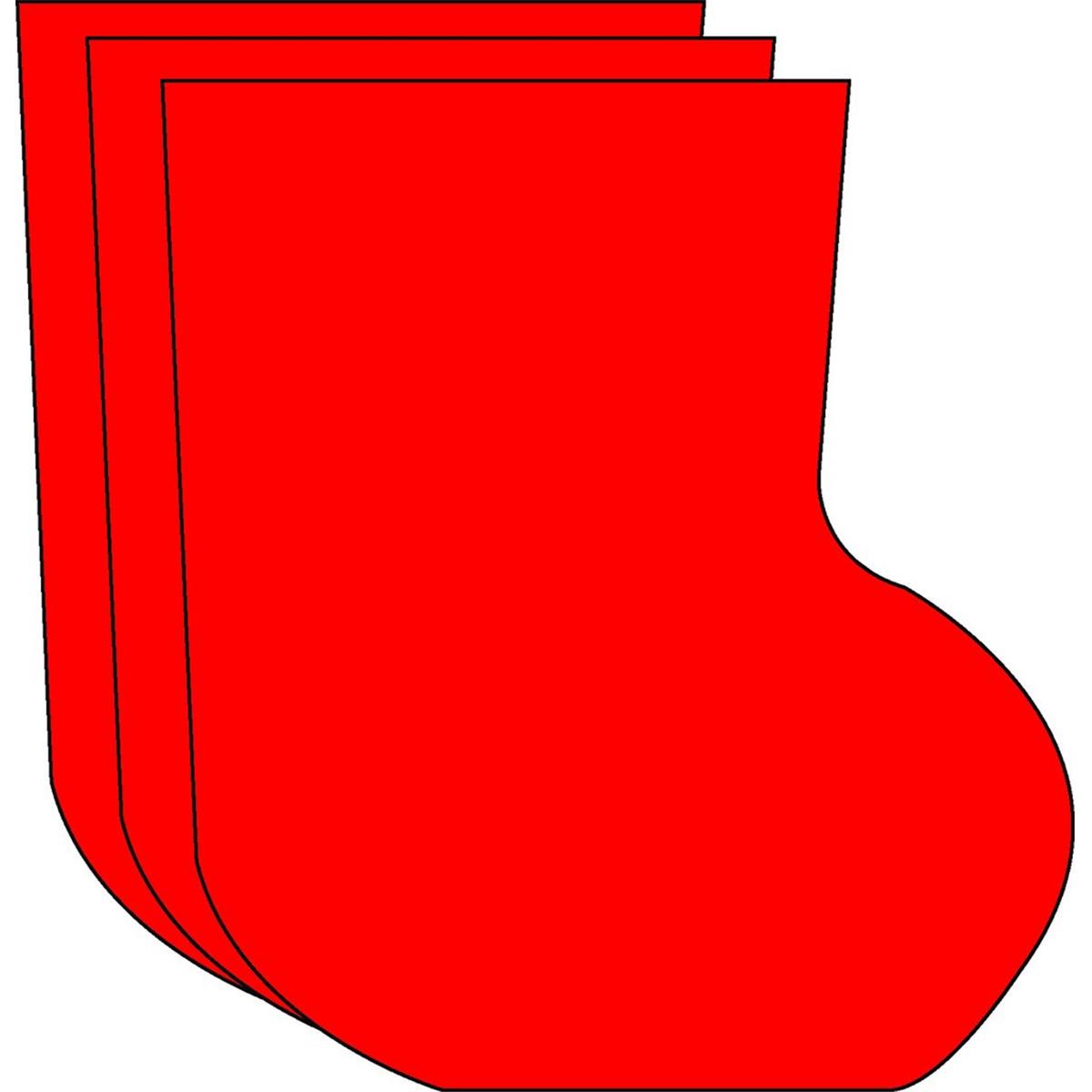 SE-7432 6 x 7 in. Large Single Color Foam Cut-Outs, Stocking - 15 Sheets per Pack
