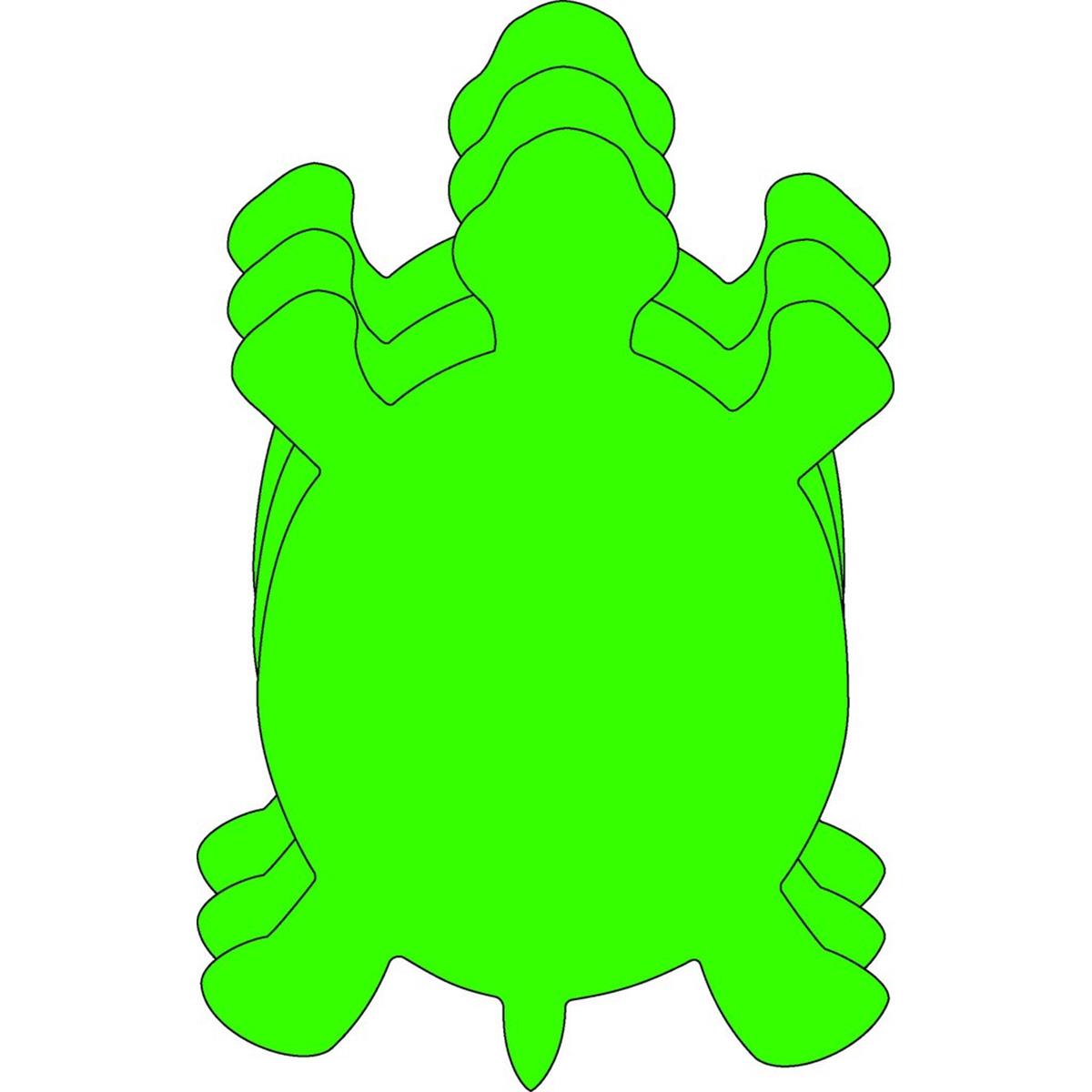 SE-7440 6 x 7 in. Large Single Color Foam Cut-Outs, Turtle - 15 Sheets per Pack