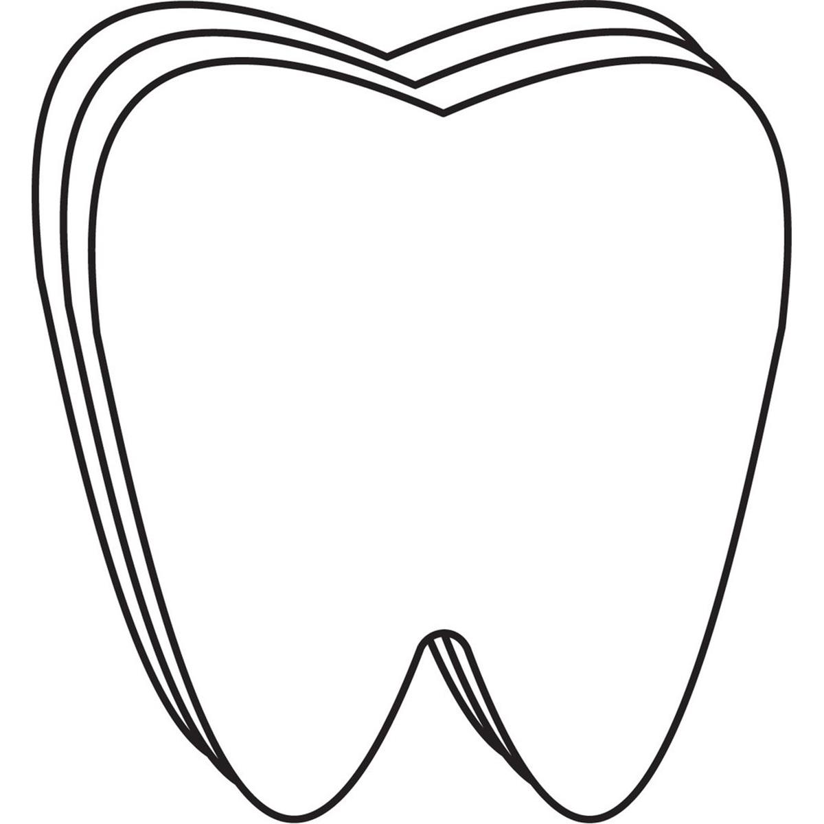 SE-7442 6 x 7 in. Large Single Color Foam Cut-Outs, Tooth - 15 Sheets per Pack