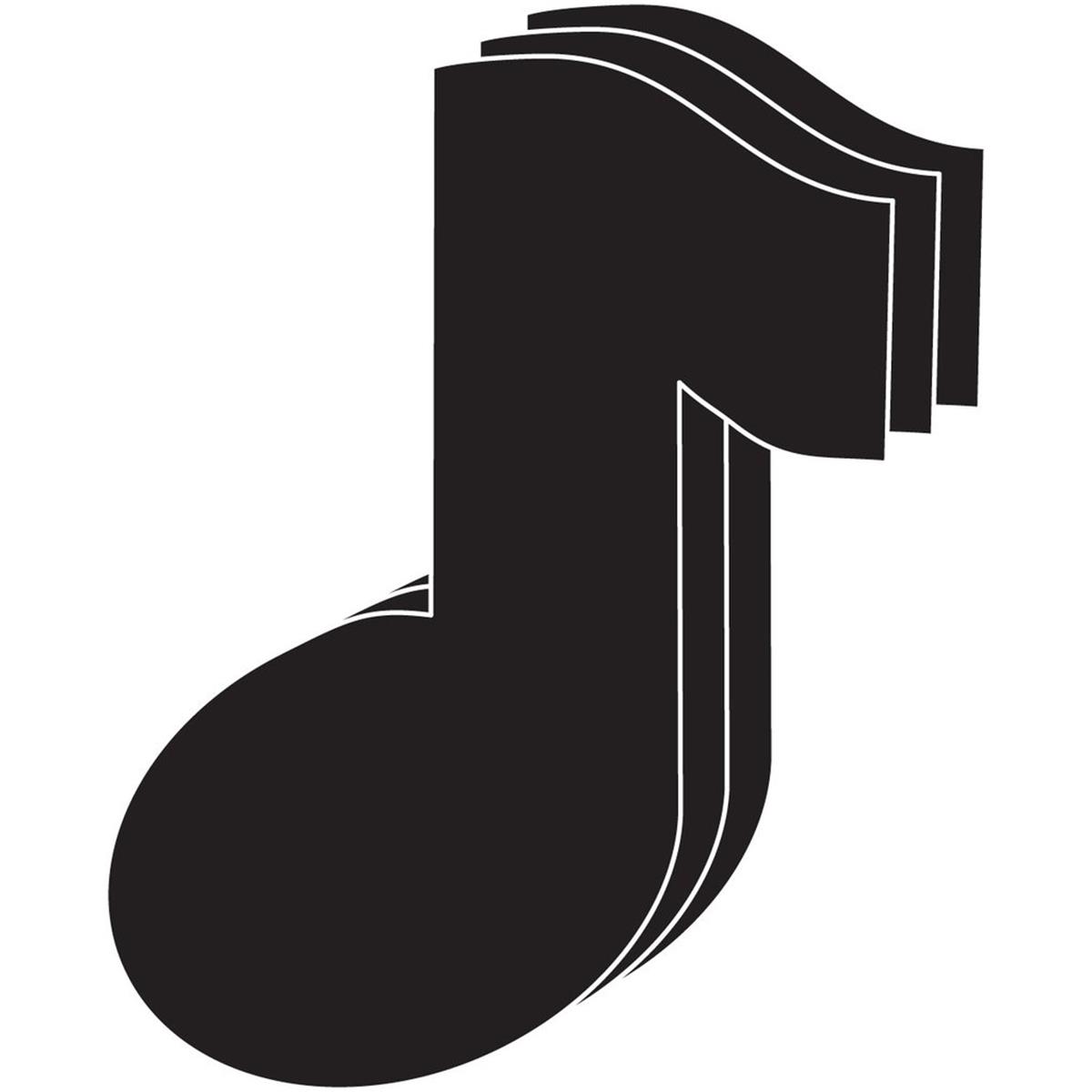SE-7445 6 x 7 in. Large Single Color Foam Cut-Outs, Music Note - 15 Sheets per Pack