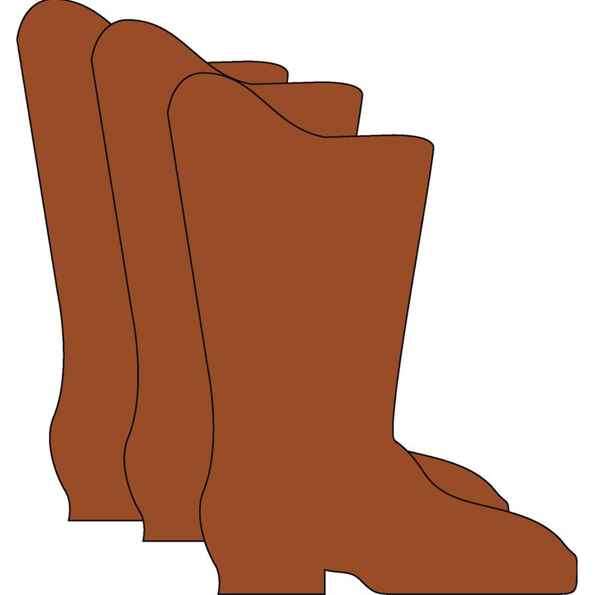 SE-7448 6 x 7 in. Large Single Color Foam Cut-Outs, Boot - 15 Sheets per Pack