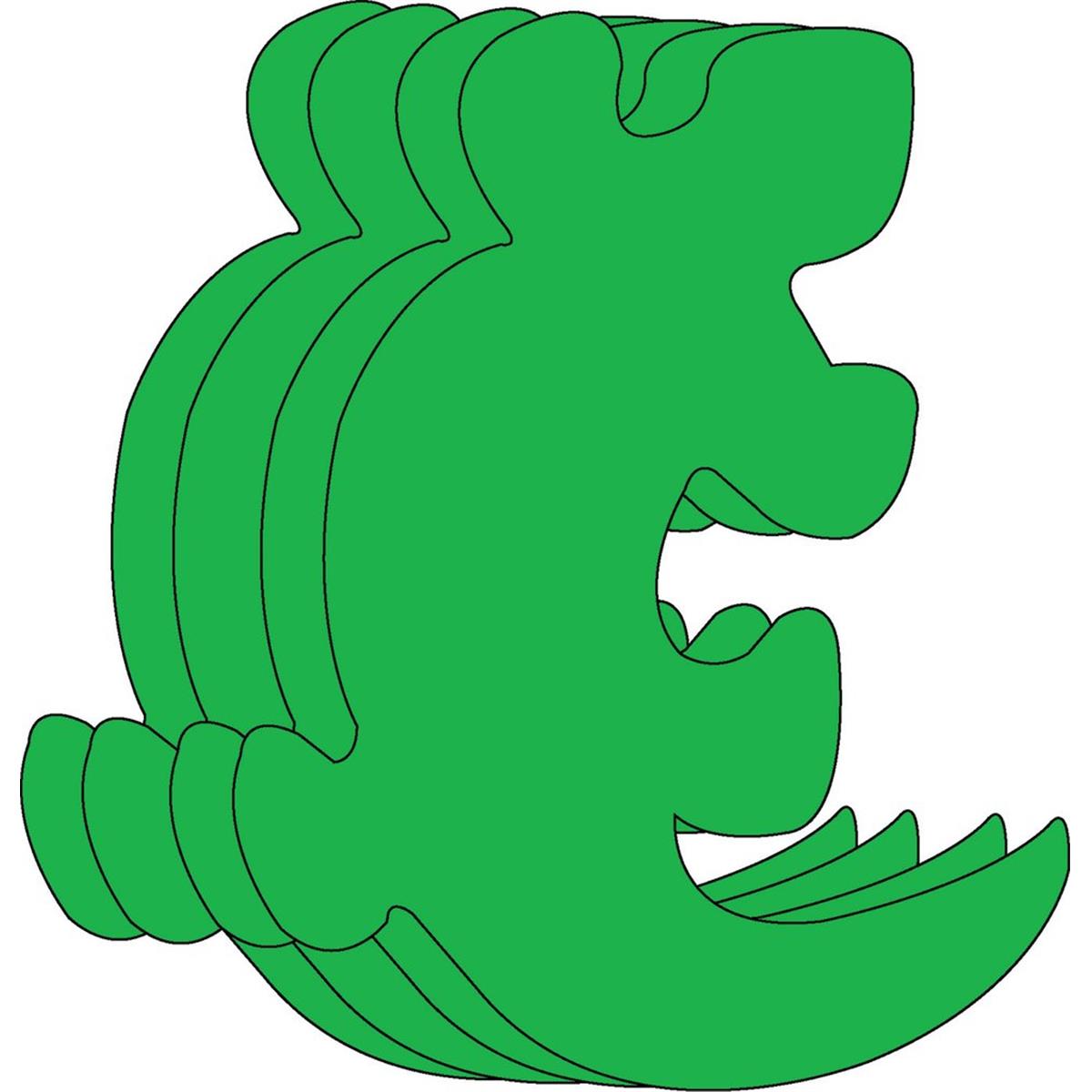 SE-7500 6 x 7 in. Large Single Color Foam Cut-Outs, Gecko - 15 Sheets per Pack