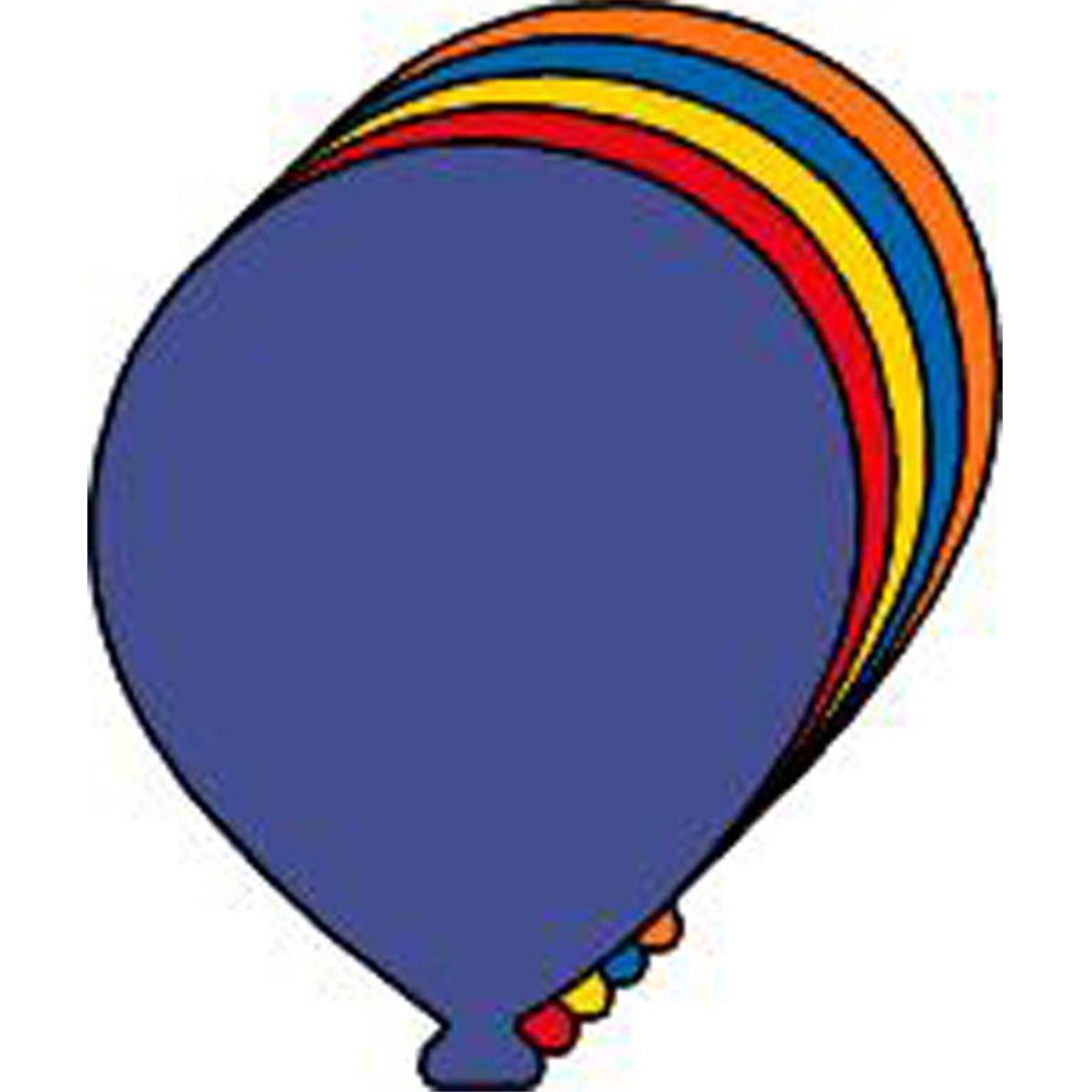 SE-7526 6 x 7 in. Large Assorted Color Foam Cut-Outs, Balloon - 15 Sheets per Pack