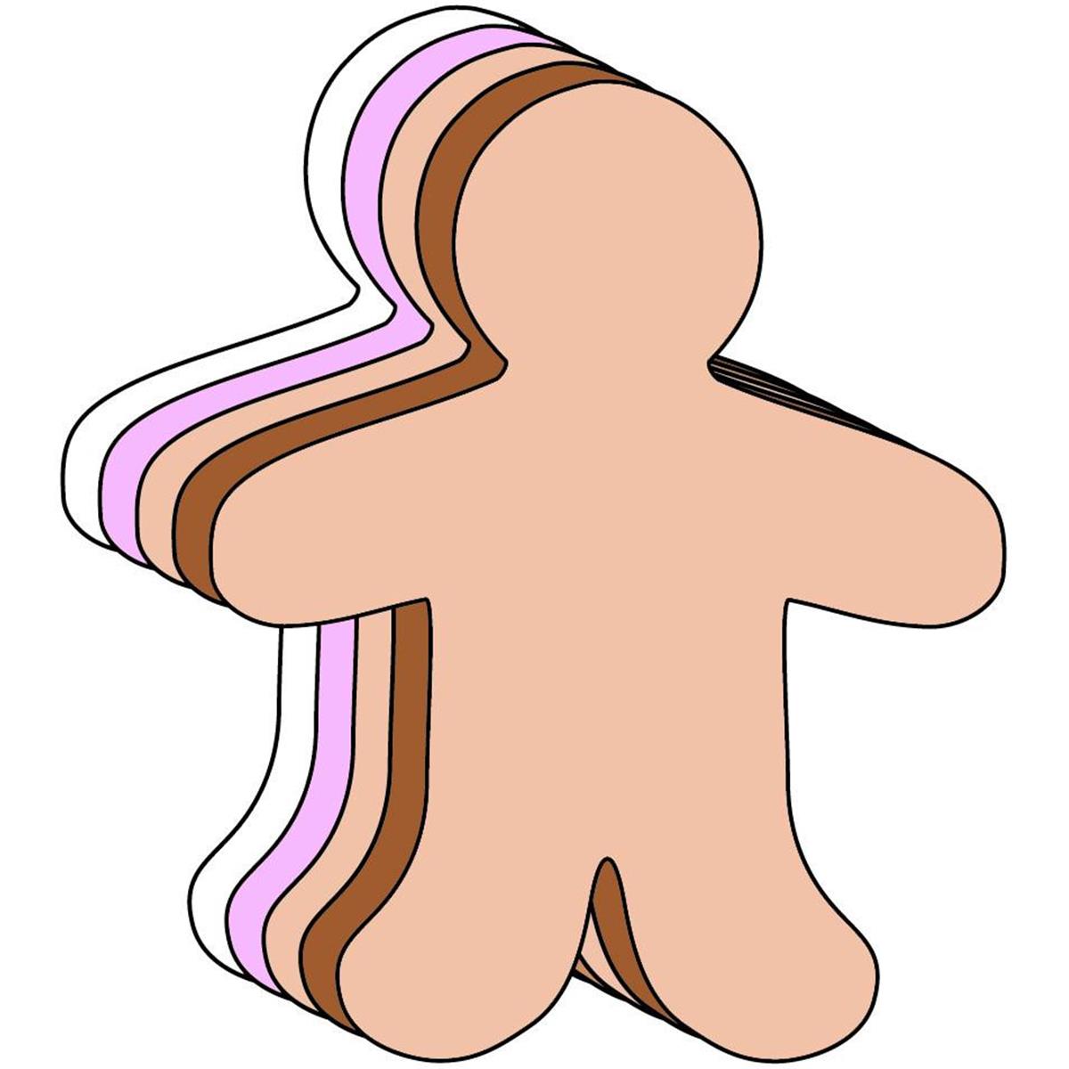 Large Multicultural Foam Cut-Outs - Person - 6 x 7 in. - 15 Sheets