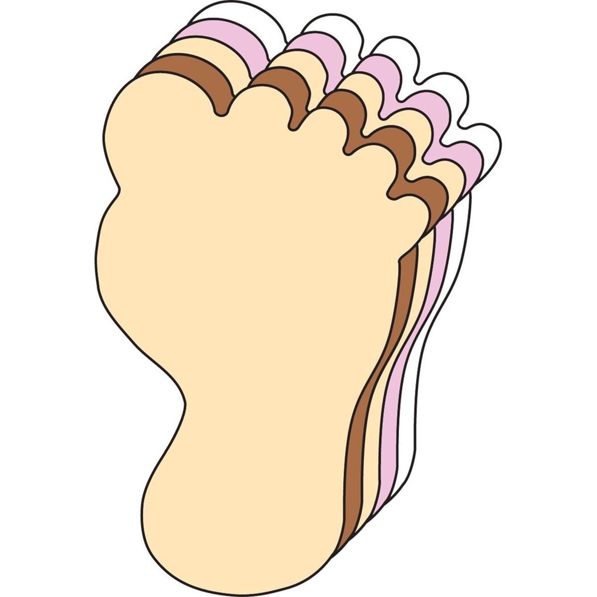 SE-7540 6 x 7 in. Large Multicultural Foam Cut-Outs, Foot - 15 Sheets per Pack