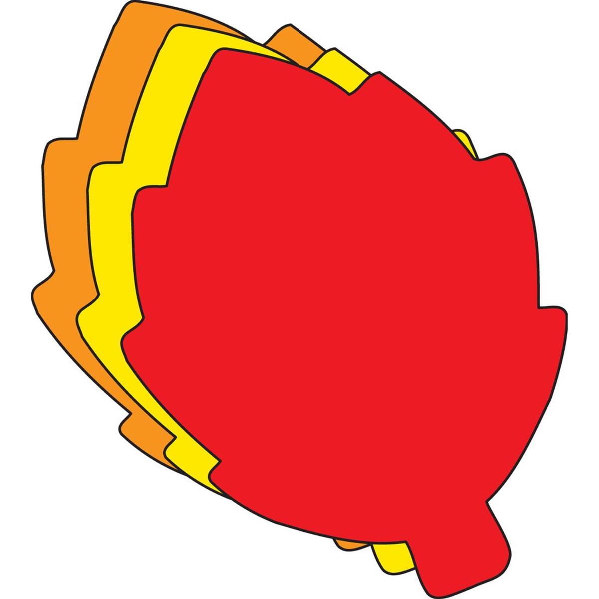 SE-7545 6 x 7 in. Large Tri Color Foam Cut-Outs, Leaf - 15 Sheets per Pack