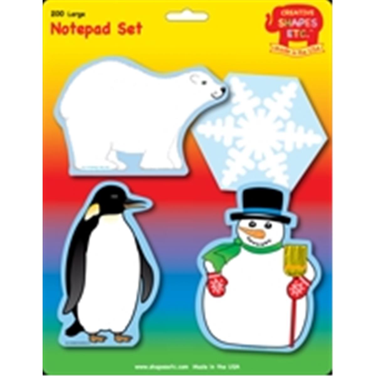 SE-7964 9 x 6 in. Large Notepad Set, Winter - 200 Sheets per Pack