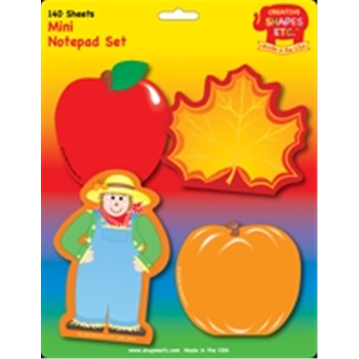 SE-7967 4.5 x 4 in. Mini Notepad Set, Fall - 140 Sheets per Pack