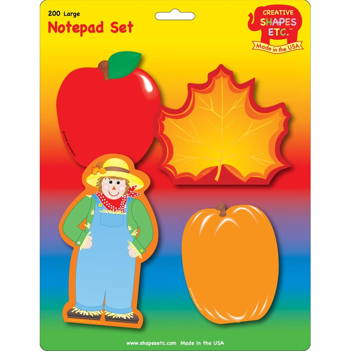 SE-7968 9 x 6 in. Large Notepad Set, Fall - 200 Sheets per Pack