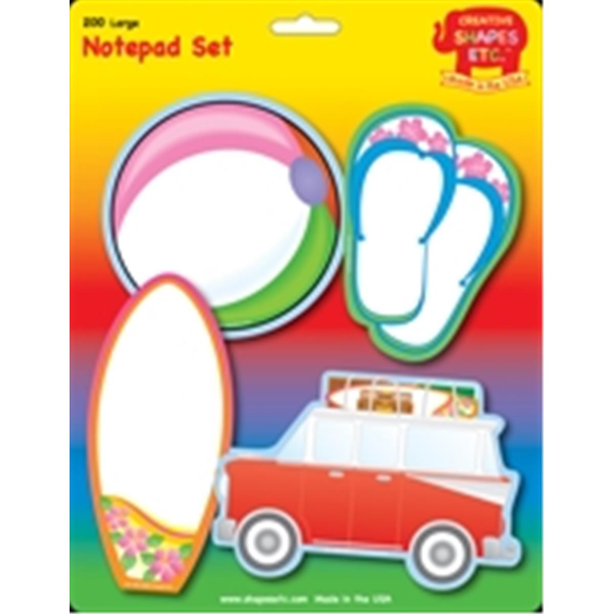 SE-7972 9 x 6 in. Large Notepad Set, Summertime - 200 Sheets per Pack