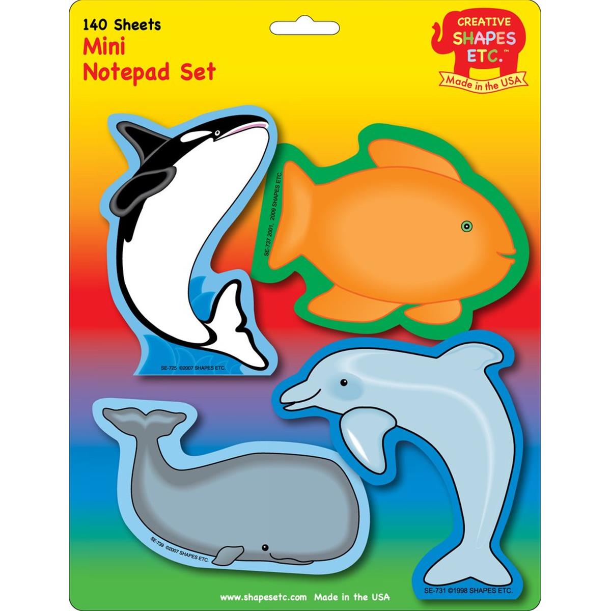SE-7975 4.5 x 4 in. Mini Notepad Set, Ocean - 140 Sheets per Pack