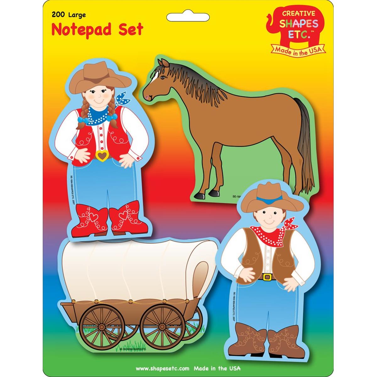 SE-7982 9 x 6 in. Large Notepad Set, Western - 200 Sheets per Pack