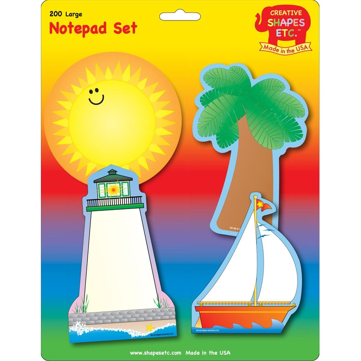 SE-7984 9 x 6 in. Large Notepad Set, Seaside - 200 Sheets per Pack
