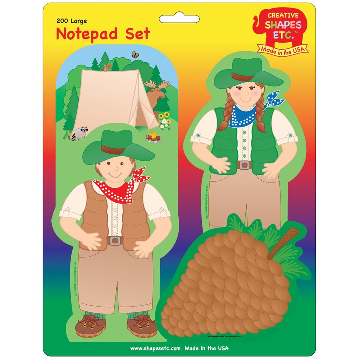 SE-7998 9 x 6 in. Large Notepad Set, Camping - 200 Sheets per Pack