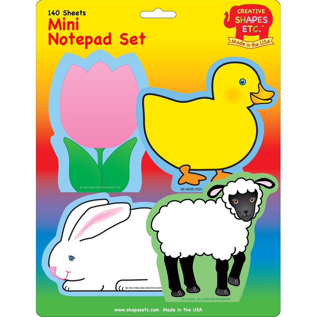 SE-8006 4.5 x 4 in. Mini Notepad Set, Easter - 140 Sheets per Pack