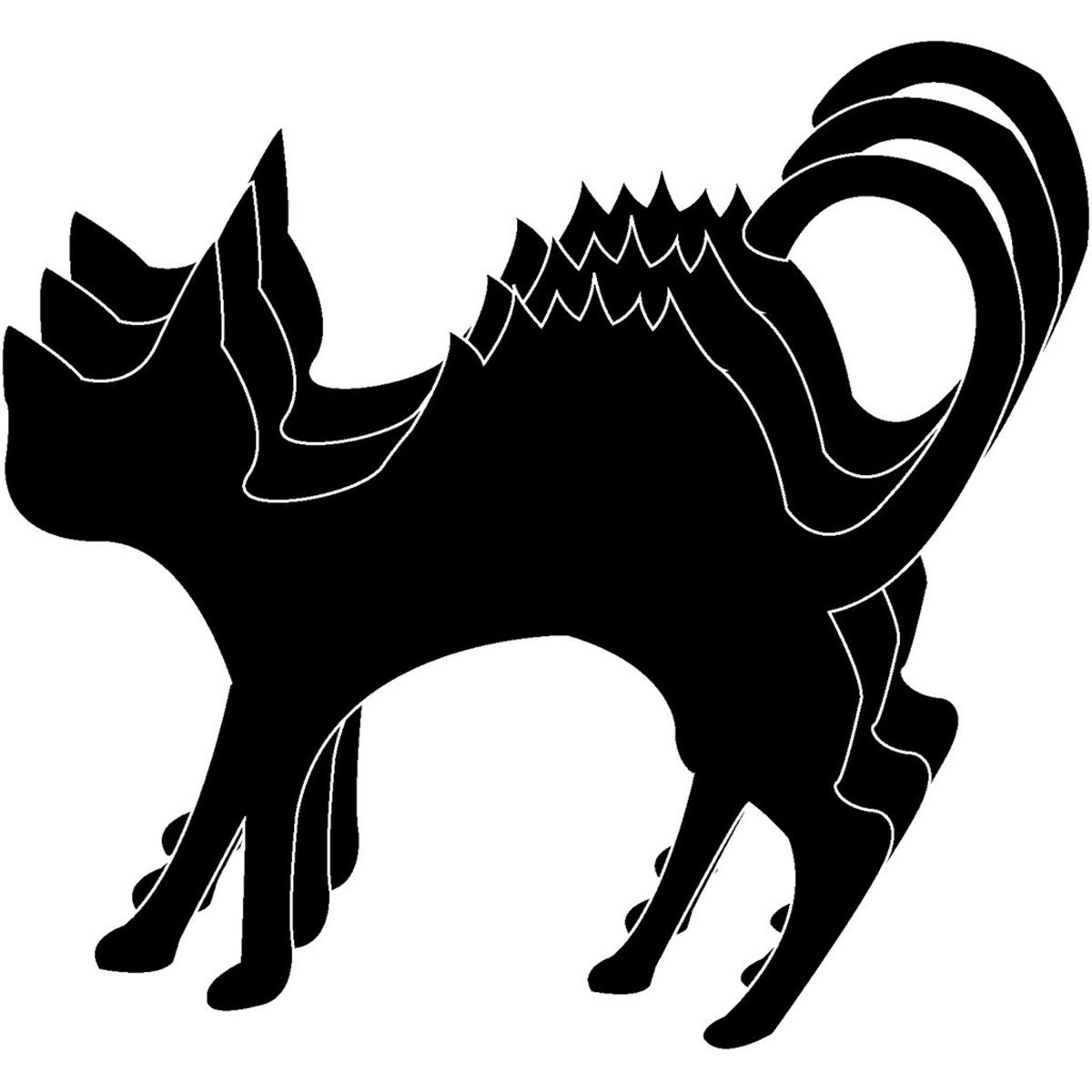 SE-8221 6 x 7 in. Large Single Color Creative Cut-Out, Cat - 31 Sheets per Pack