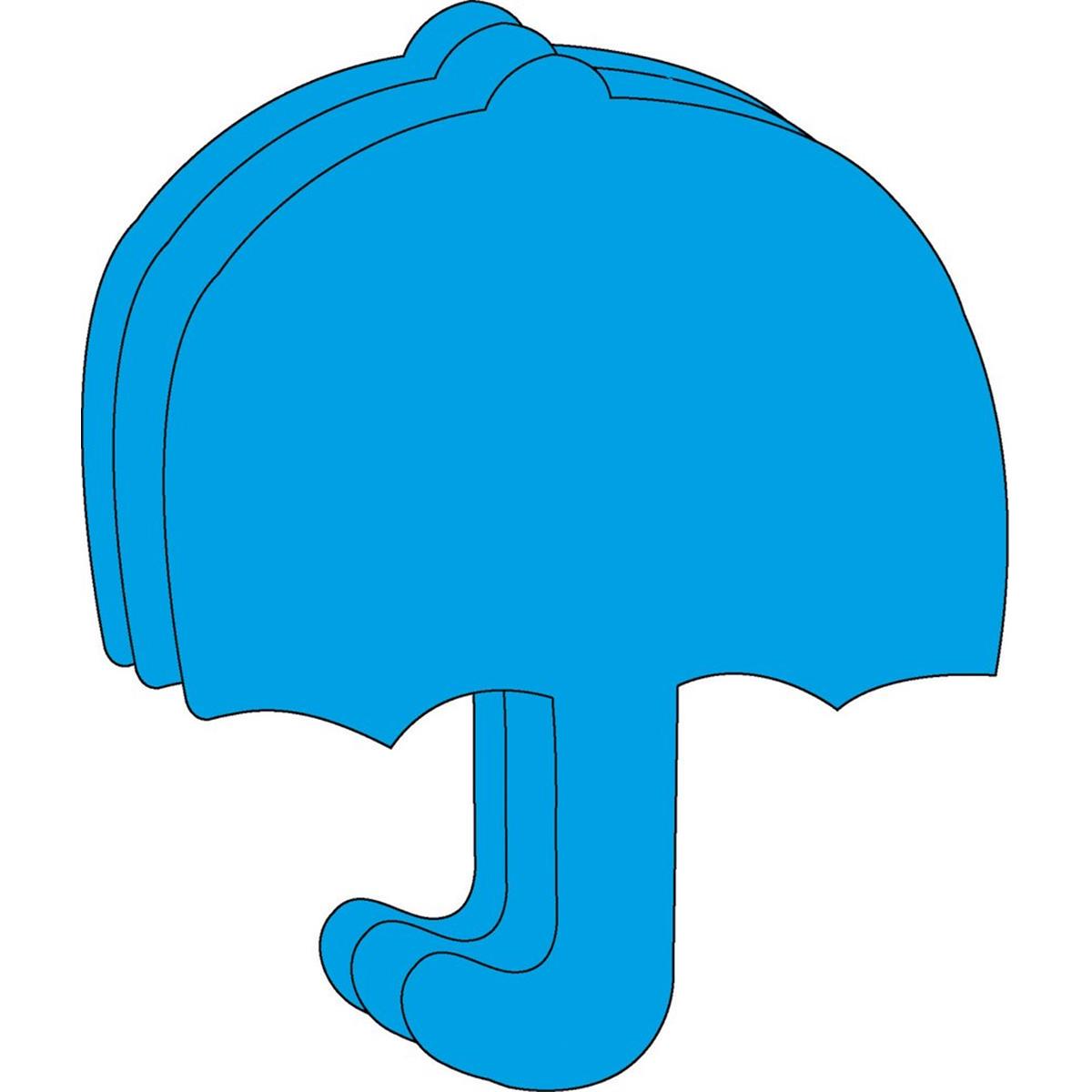 SE-8237 6 x 7 in. Large Single Color Creative Cut-Out, Umbrella - 31 Sheets per Pack