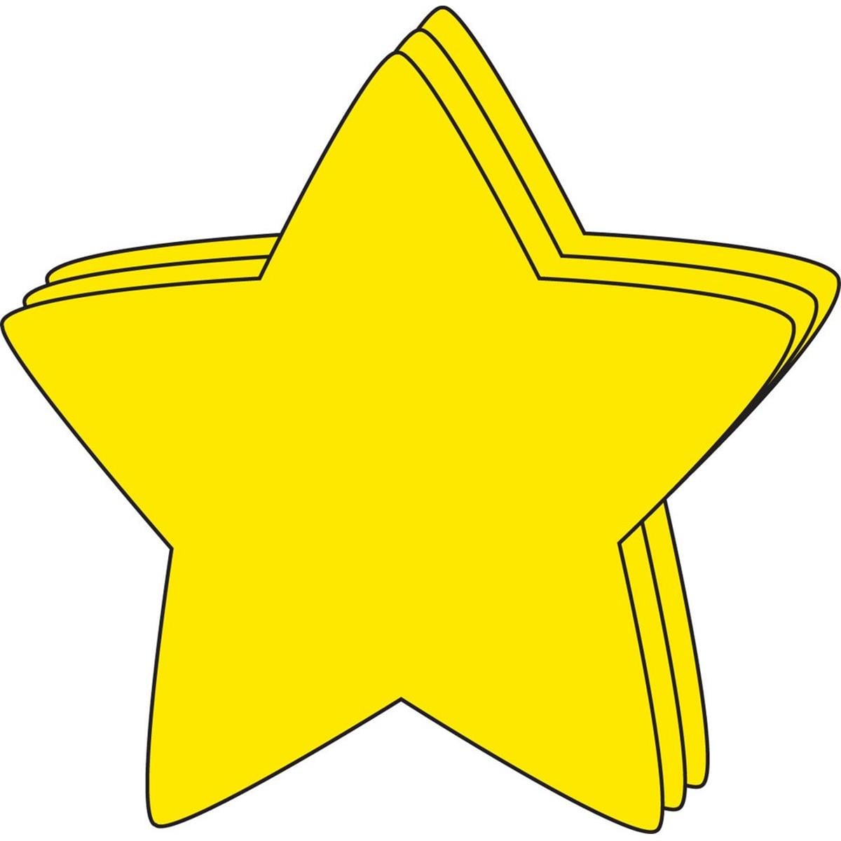 SE-8243 6 x 7 in. Large Single Color Creative Cut-Out, Star - 31 Sheets per Pack