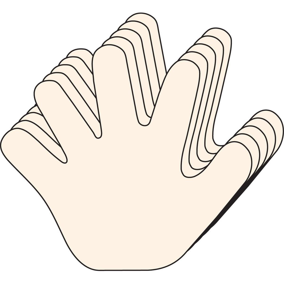SE-8255 6 x 7 in. Large Single Color Creative Cut-Out, Hand - 31 Sheets per Pack