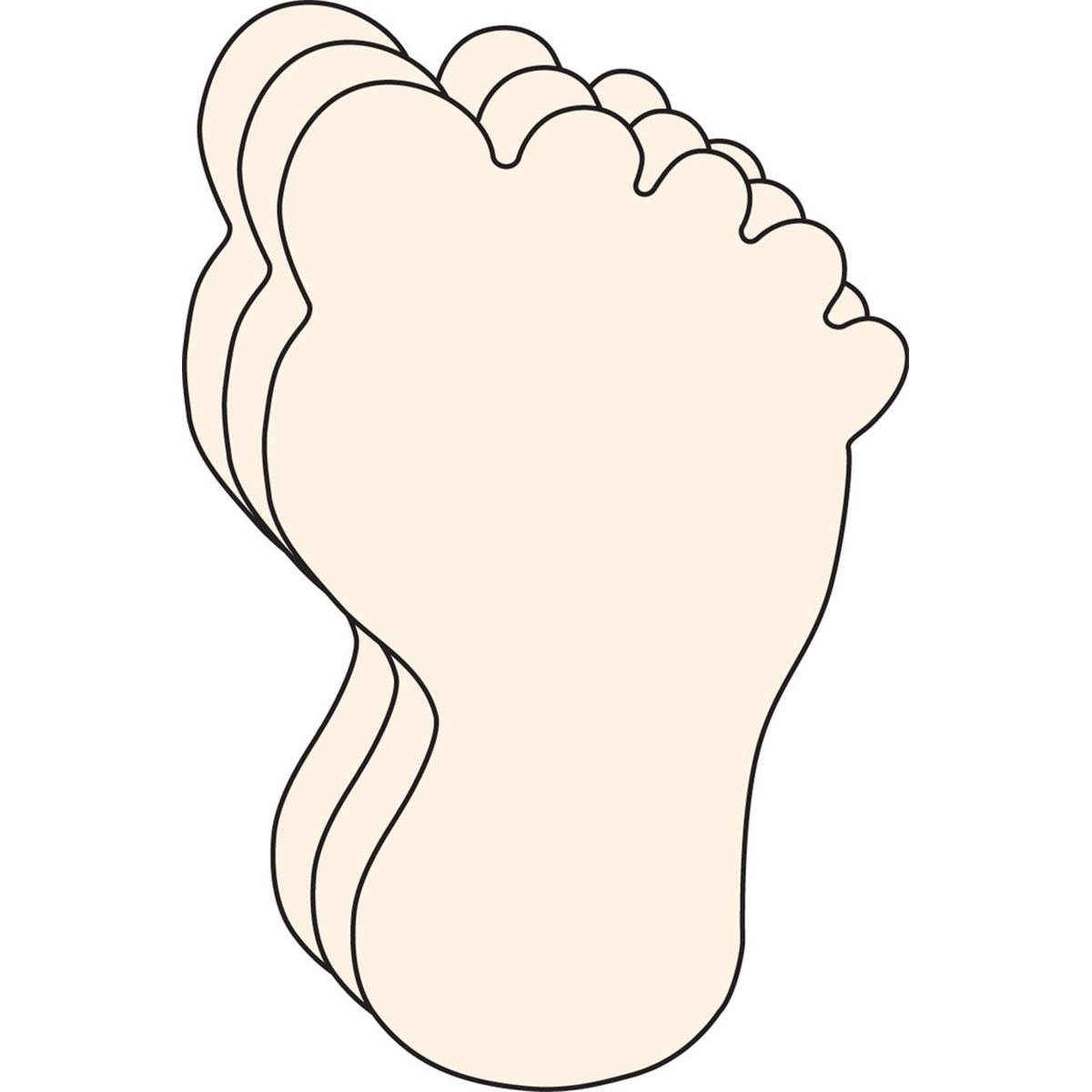 SE-8257 6 x 7 in. Large Single Color Creative Cut-Out, Foot - 31 Sheets per Pack