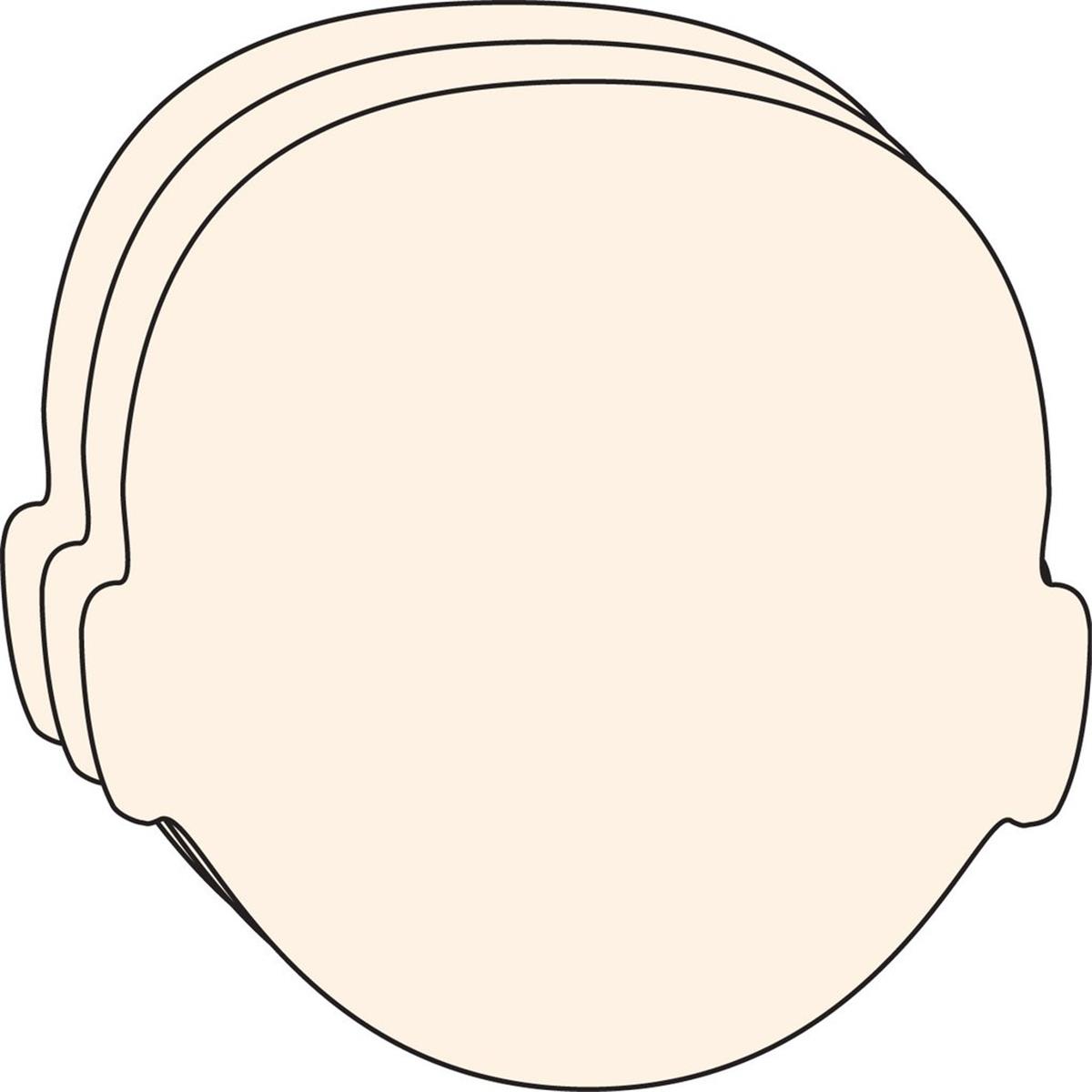 SE-8258 6 x 7 in. Large Single Color Creative Cut-Out, Face - 31 Sheets per Pack