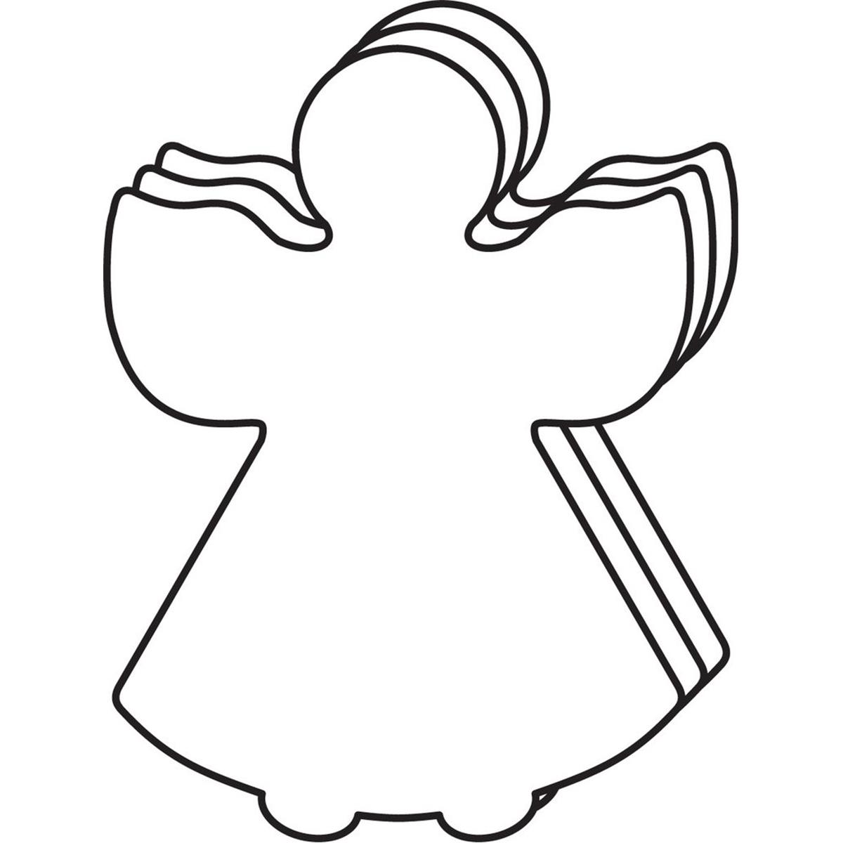 SE-8263 6 x 7 in. Large Single Color Creative Cut-Out, Angel - 31 Sheets per Pack