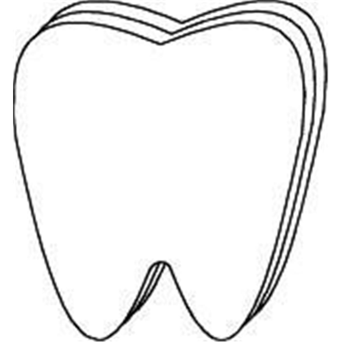 SE-8271 6 x 7 in. Large Single Color Creative Cut-Out, Tooth - 31 Sheets per Pack
