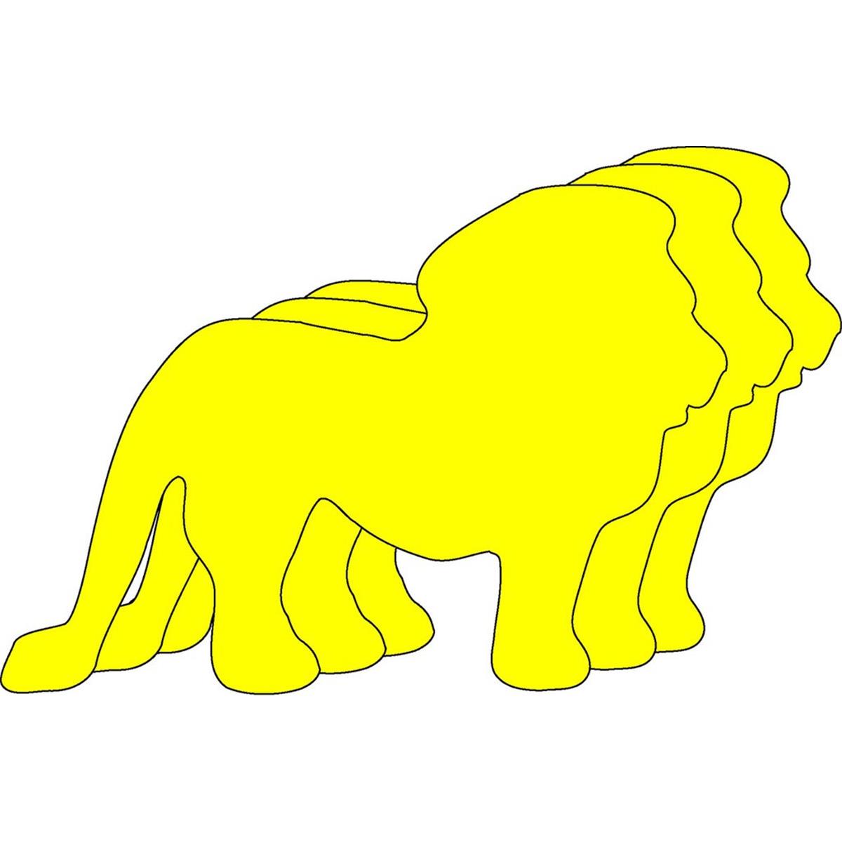 SE-8274 6 x 7 in. Large Single Color Creative Cut-Out, Lion - 31 Sheets per Pack