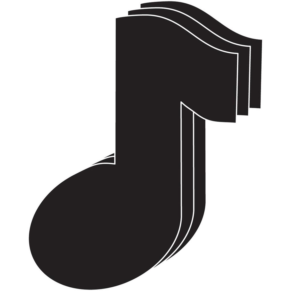 SE-8275 6 x 7 in. Large Single Color Creative Cut-Out, Music Note - 31 Sheets per Pack