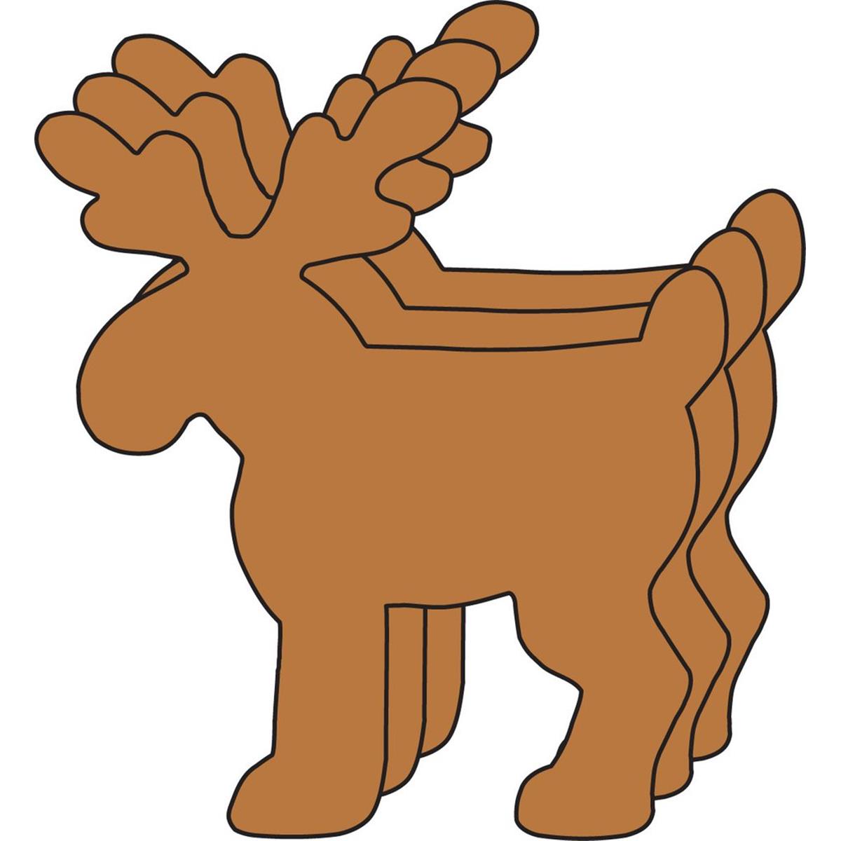 SE-8277 6 x 7 in. Large Single Color Creative Cut-Out, Deer - 31 Sheets per Pack