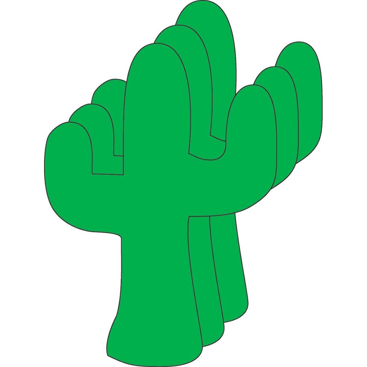 SE-8279 6 x 7 in. Large Single Color Creative Cut-Out, Cactus - 31 Sheets per Pack