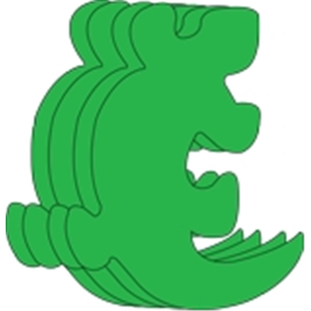 SE-8280 6 x 7 in. Large Single Color Creative Cut-Out, Gecko - 31 Sheets per Pack